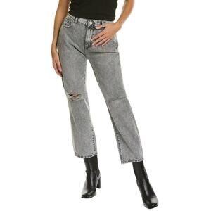 DL1961 Patti High Rise Vintage Chalk Distressed Ankle Straight Jeans Size 28 NEW